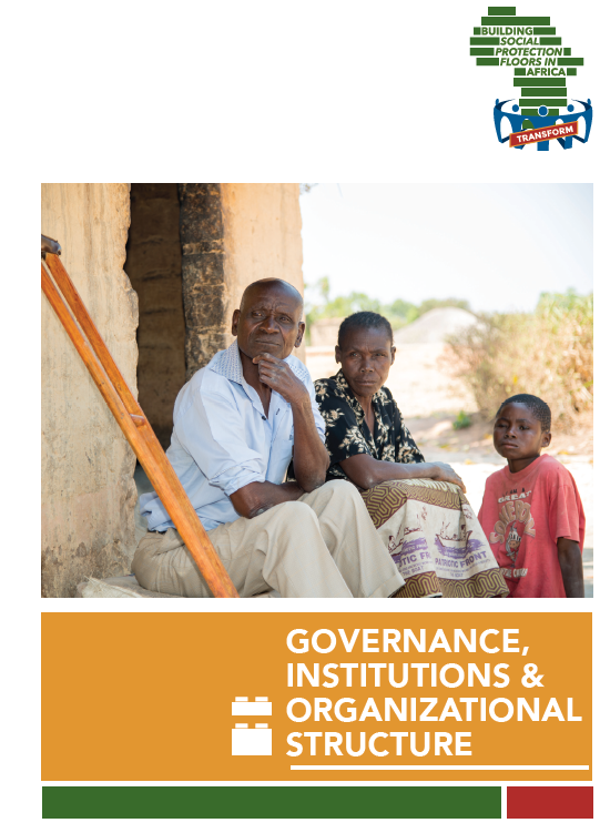 Cover of a TRANSFORM training module on governance, institutions and organizational structure